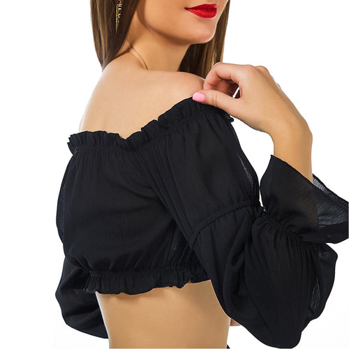 Off Shoulder Crop Top